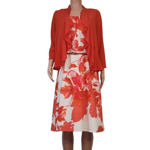 JM Studio by John Meyer dress with belt and Sweater Size 16W - Picture 1 of 11